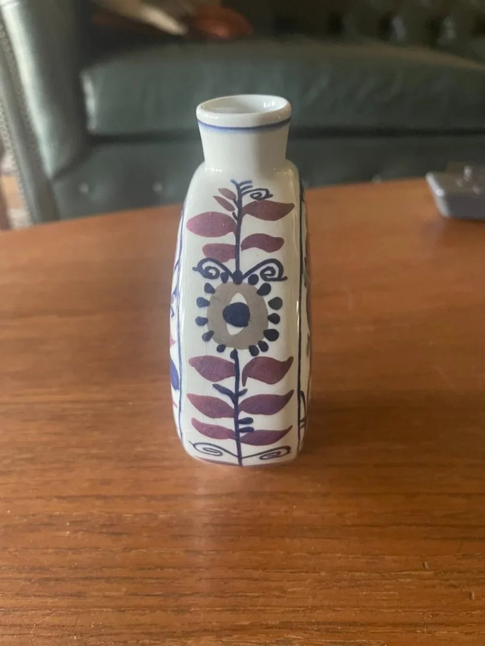 Mid Century Royal Copenhagen Denmark Fajance Sunflower Moon Bud Vase